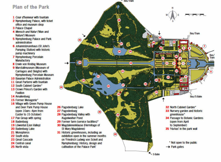 Nymphenburg-Palacio-Mapa