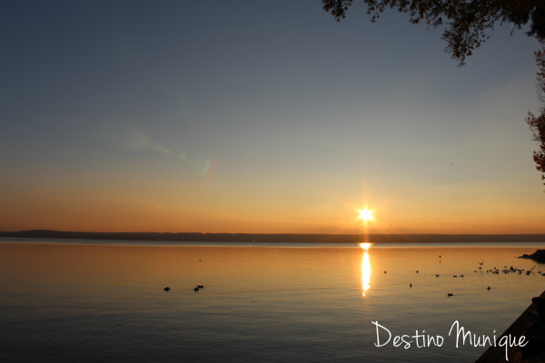 Ammersee-Por-do-sol-Munique