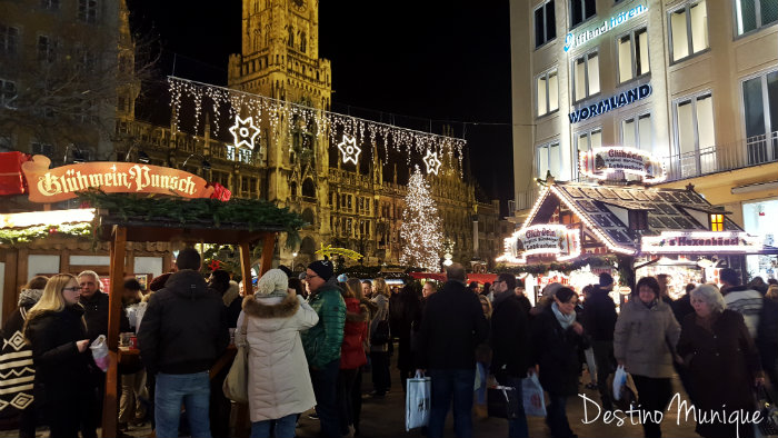 Weihnachtsmarkt-Munique-Marienplatz