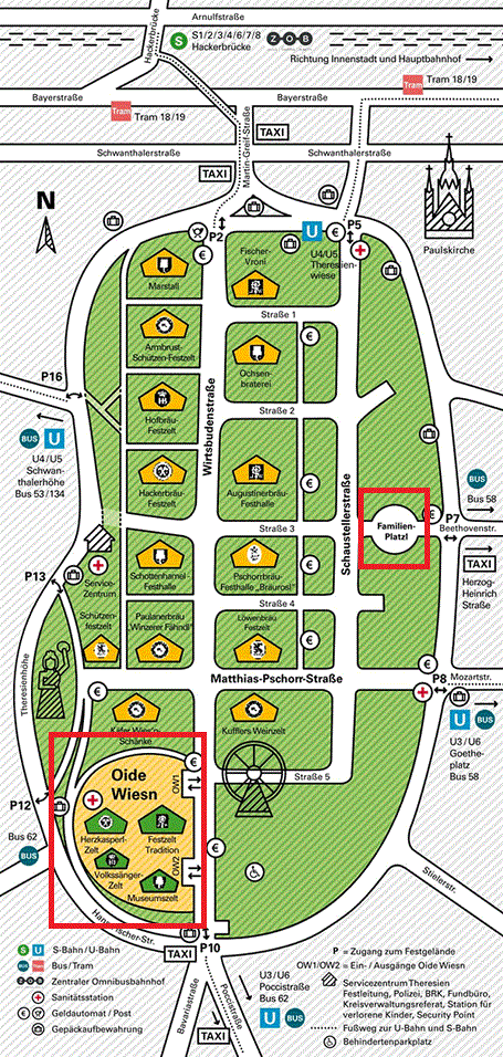 Oktoberfest com crianças e bebês: dicas Oktoberfest-Mapa-Wiesn