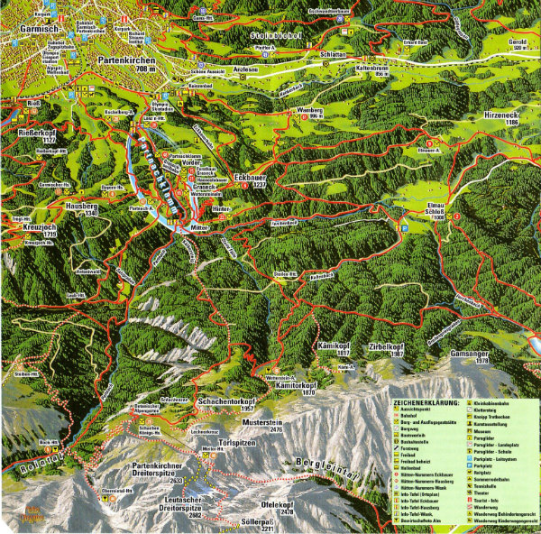 Partnachklamm-Garmisch-Mapa